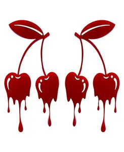 Серьги-Подвески вишневые Swanky Designs, red