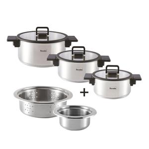 Набор посуды b.miracle из 5 предметов Berndes, глянцевый серый