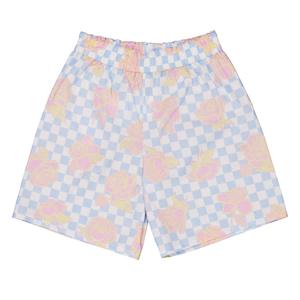 Молодые Versace Шорты в клетку с розами Young Versace, синий