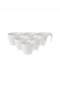 Набор чашек кофейных Villeroy & Boch Flow, 6 предметов, 100 мл, белый