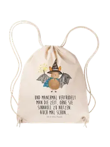 Спортивная сумка Mr & Mrs Panda Sportbeutel Fledermaus Zauberer, кремовый