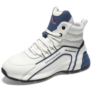 Kolumb Нескользящие и износостойкие высокие повседневные туфли, увеличивающие рост, мужские, белые, синие