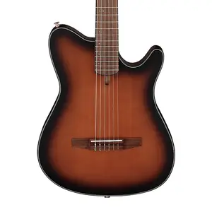 Акустическая электро-гитара Ibanez FRH10NBSF Thinline с нейлоновыми струнами - коричневый солнечный оттенок