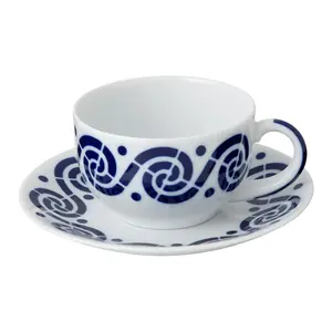 Чашка для завтрака Espiroide Sargadelos с блюдцем, синий