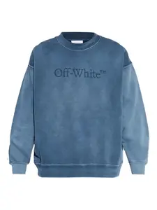Свитшот с длинными рукавами и логотипом Off-White, синий