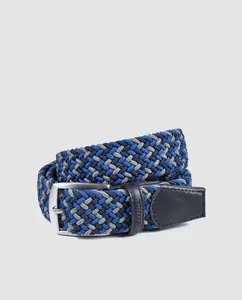 Эластичный плетеный ремень с простой коробкой Miguel Bellido, мультиколор