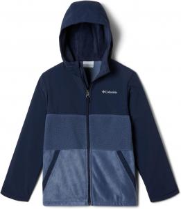 Флисовая кофта Columbia Youth Boys Steens Mountain Novelty с капюшоном, Dark Mountain, Dark Mountain, Coll Navy