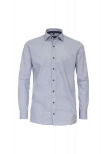 Мужская деловая рубашка с принтом современного кроя CASAMODA, цвет Mittelblau