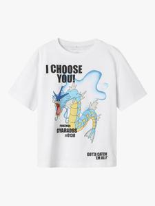 Детская хлопковая футболка с коротким рукавом Pokémon NAME IT, Bright White