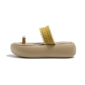 Тапочки-слайды женские, устойчивые к истиранию MIS. DANNY, Yellow