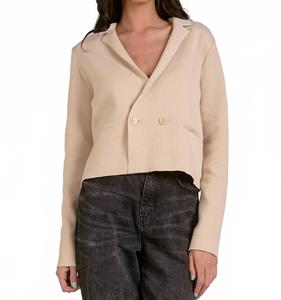 Свитер-жакет с лацканами, натуральный цвет ELAN, natural