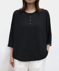 Вязаный свитер с рукавами 3/4 и клиновидной головкой из 100% шерсти Studio Picone, цвет Gray(080)