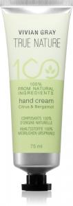 Увлажняющий крем для рук с цитрусовыми и бергамотом True Nature Vivian Gray, 75 мл
