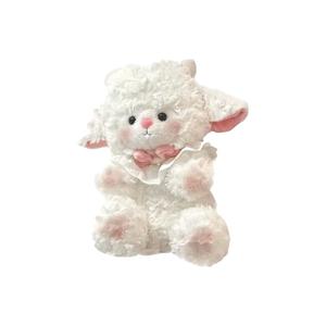 Плюшевая кукла с бантом ягненок букет высота 22 см KUMAOYA