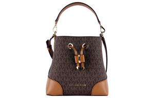 Сумка-ведро Mercer из коровьей кожи, через плечо, кроссбоди, миниатюрная женская сумка акорн браун MICHAEL KORS