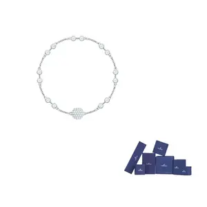 Родированная браслет женский Swarovski