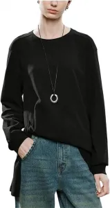 Женский свободный топ с разрезом из флиса