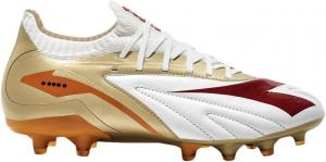 Футбольные бутсы Diadora Maximus Elite SLX для мужчин для твердого грунта - верх из премиальной кожи, конструкция с вязанием носка, сверхлегкая подошва, непревзойденная скорость на твердых покрытиях, белый/оранжевый