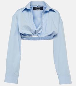 Укороченный топ La Chemise Bahia JACQUEMUS, синий