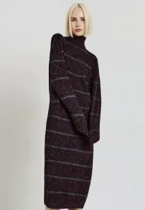 Полосатое вязаное платье Calliope, Var Bordeaux Scuro Mel