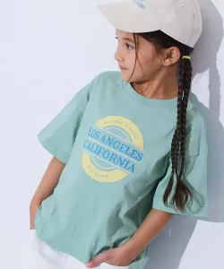 Детская футболка с коротким рукавом и крупным силуэтным принтом Devil Lab, 100% хлопок, коллекция весна/лето 2015 Devirock, цвет 002-Circle-S Mint