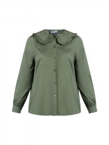 DreiMaster Женская блузка оливково-зеленого цвета