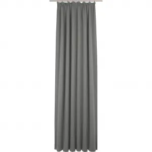 Занавес Uni Collection light с кулиской, 1 шт., из 100% органического хлопка Adam, темно-серый