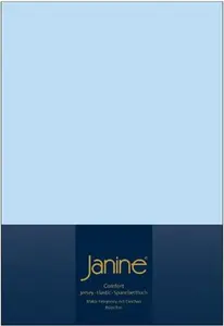 Простыня на резинке Janine Design из эластичного джерси (для кроватей с пружинным блоком) TOPPER 5001, светло-голубая, размер 100x200 см Original Janine