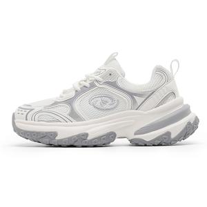 Kinglake Влагопоглощающие и дышащие низкие массивные кроссовки унисекс белый бежевый серебристый, цвет White Beige Silver