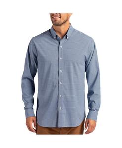 Длинная рубашка с длинными рукавами Cutter & Buck, Pale blue/navy blue