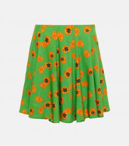 Цветочная мини-юбка Kenzo, Grass Green