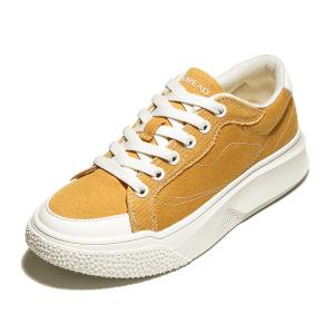 Скейтбордические кеды женские низкие ярко-желтый/цвета слоновой кости белый Toread