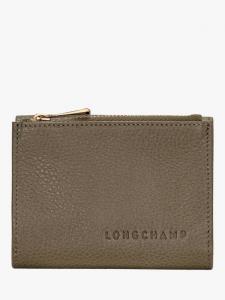 Кошелек Le Foulonné Compact из натуральной кожи Longchamp, Caper