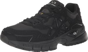 Мужские кроссовки Armani Exchange с массивной подошвой и шнуровкой с логотипом, черный