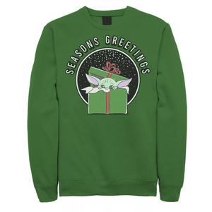 Мужской свитшот с поздравлением с сезоном «Звездные войны, мандалорец, ребенок» Licensed Character