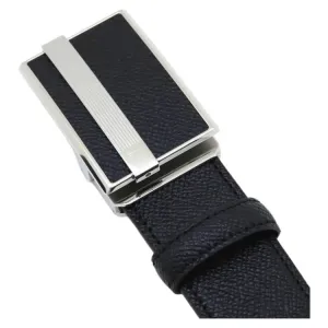 Dunhill Кожаный ремень из коровьей кожи мужской черный Width 3.5CM