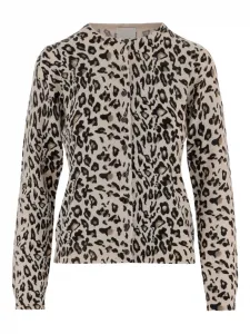 Кардиган с леопардовым принтом ALLUDE, нейтральный