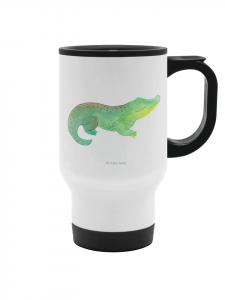 Термокружка Крокодил без надписи, белая Mr. & Mrs. Panda