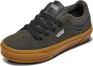 Vans Seldan Shoe | Детские ретро-кроссовки в стиле теннис для мальчиков и девочек, повседневная мода, Gum Faded Black