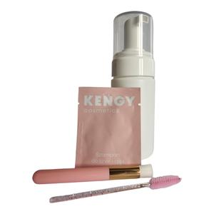 KENGY Набор шампуней для бровей и ресниц, + флакон-пенка + кисть + Щетка