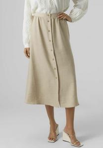 Юбка А-силуэта ROCK VMMELANEY H/W BUTTON CALF WVN EXP Vero Moda, сине-серый