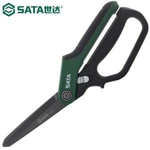 SATA 93129 Ножницы электрика с длинным лезвием, сверхмощные ножницы, резиновая пластиковая ручка, прочные ножницы из нержавеющей стали