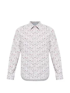 Рубашка с длинными рукавами и цветочным принтом Ps Paul Smith, белый