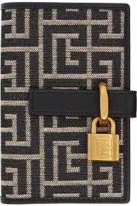 Держатель для пульсометра, жаккардовый держатель для карт с монограммой Balmain, черный