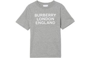 Футболка детская Burberry с логотипом, серый