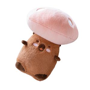 Мягкая и милая плюшевая игрушка грибной котик очаровательный маленький котенок кукла 32см высота MLING, Mushroom Capybara