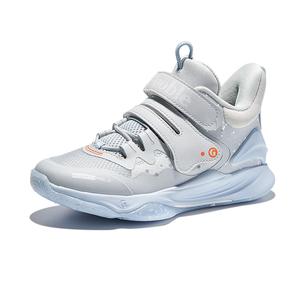 Детские баскетбольные кроссовки Mid Top для подростков GINOBLE, светло-серый/голубой