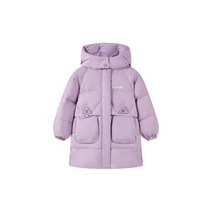 Детская пуховая куртка с капюшоном и утеплителем Disney, фиолетовый