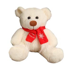 Милый зимний шарф с плюшевым мишкой Teddy Bear Dolls высотой 35 см MLING, белый/красный