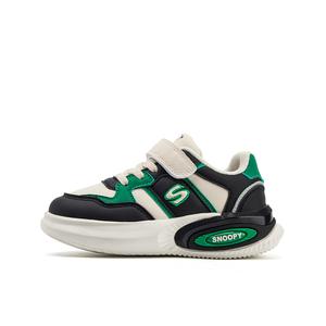 Детские противоскользящие амортизирующие повседневные кроссовки Kids' SNOOPY, черный/бежевый/зеленый